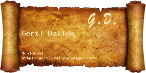 Gertl Dalida névjegykártya